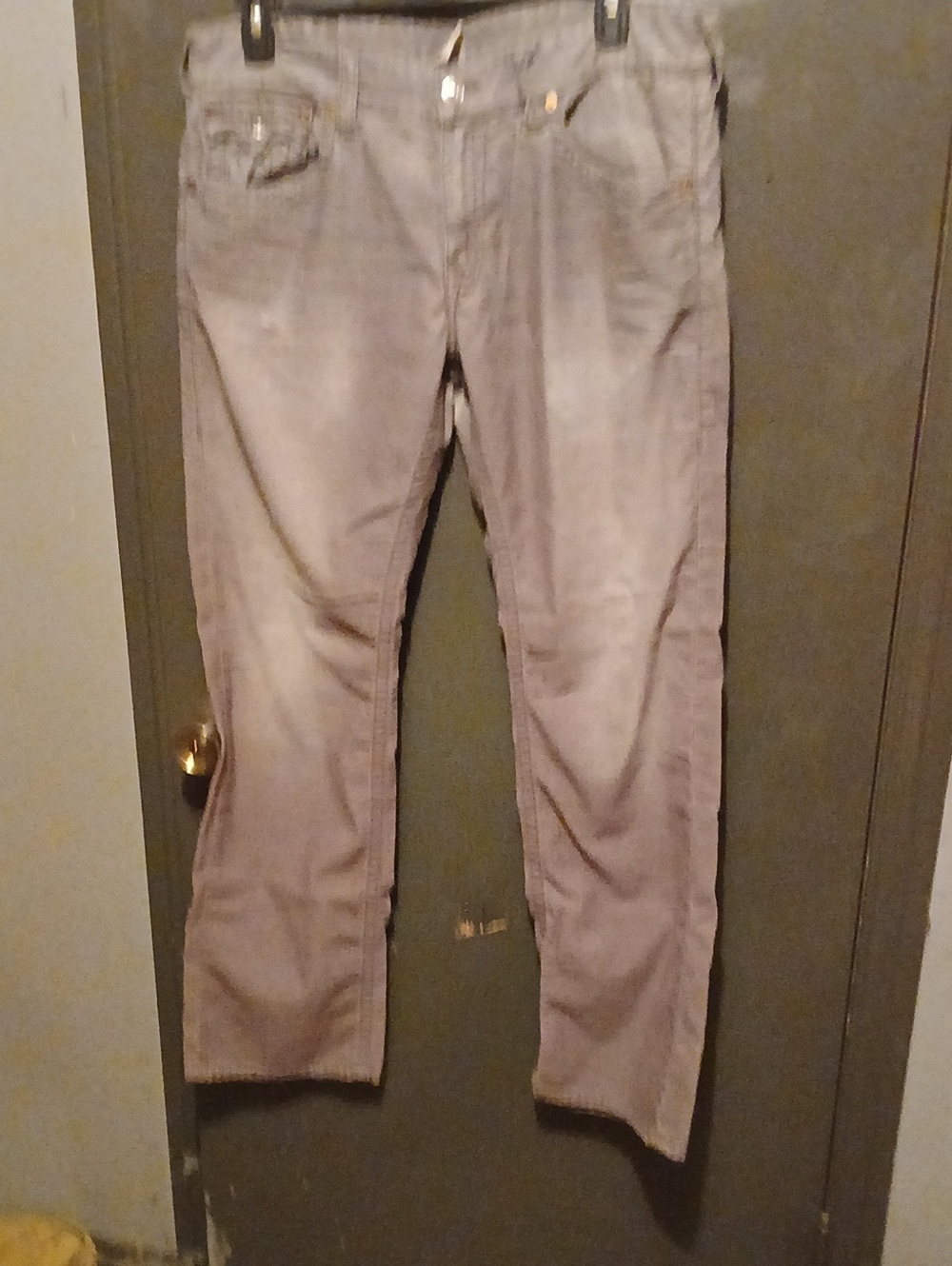 True Religion Men's Light Gray Chinos
